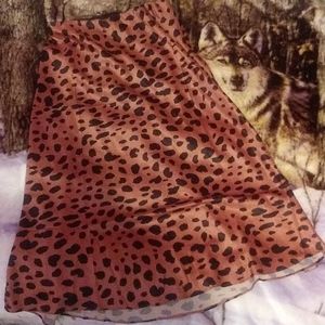 Cheetah print skirt